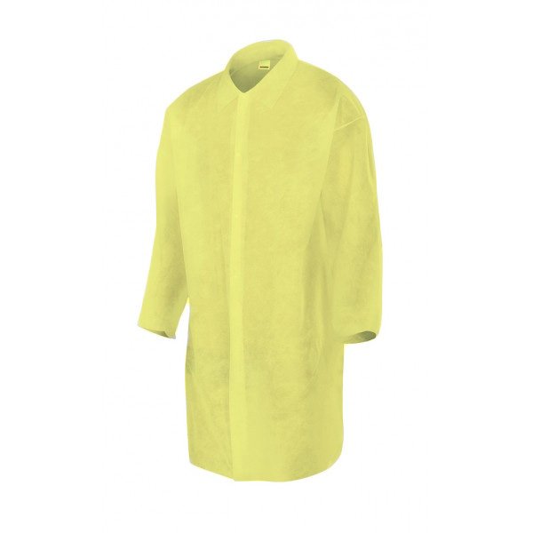 bata desechable amarilla