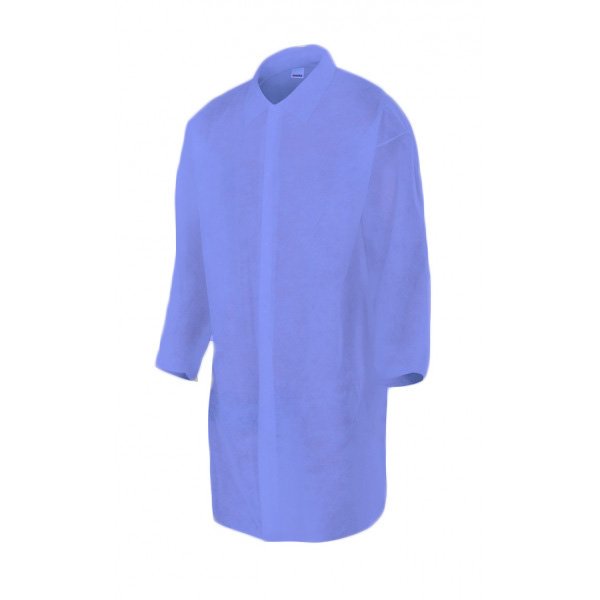 bata desechable manga larga azul