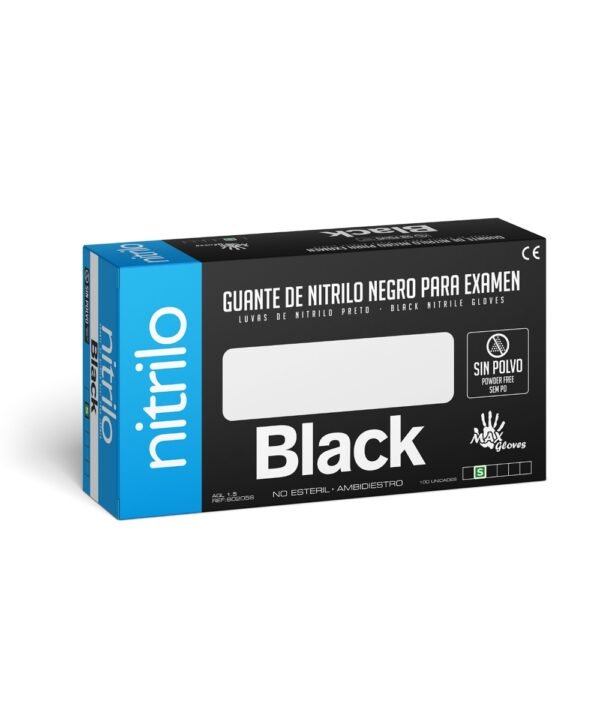 guante nitrilo negro sin polvo