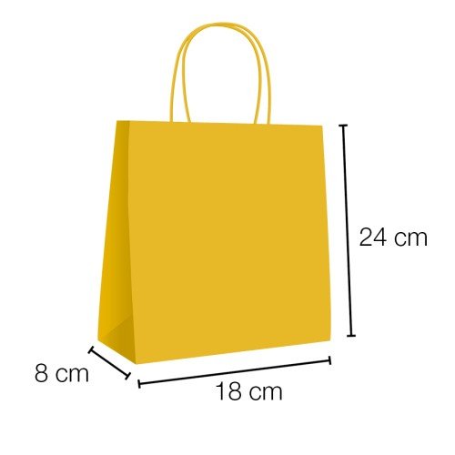 bolsa de papel amarillo
