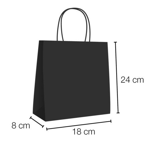 bolsa de papel negro