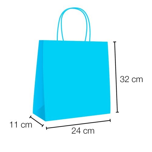Bolsas de papel económicas azul