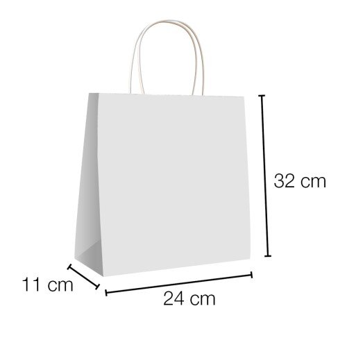 Bolsas de papel económicas blanco