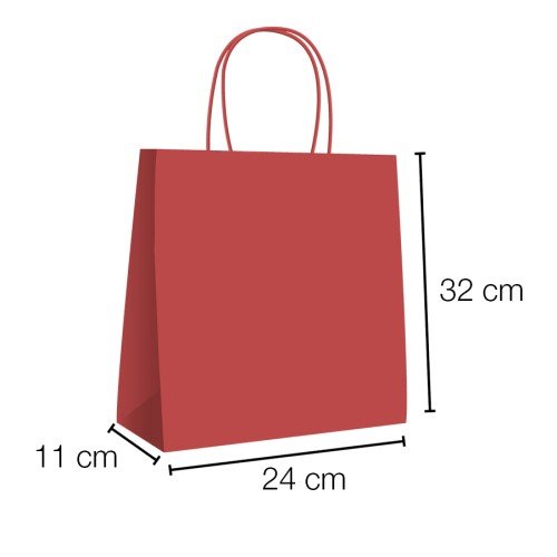 Bolsas de papel económicas rojas