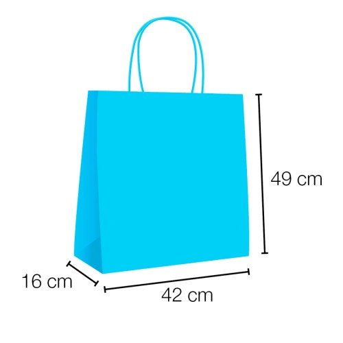 Comprar Bolsas de Papel Baratas al Por Mayor azul