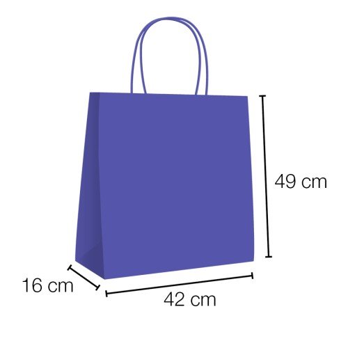 Bolsas papel kraft baratas azul oscuro