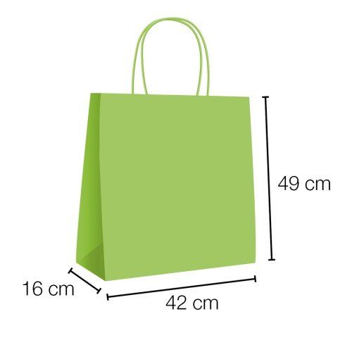 Bolsas papel kraft baratas verde