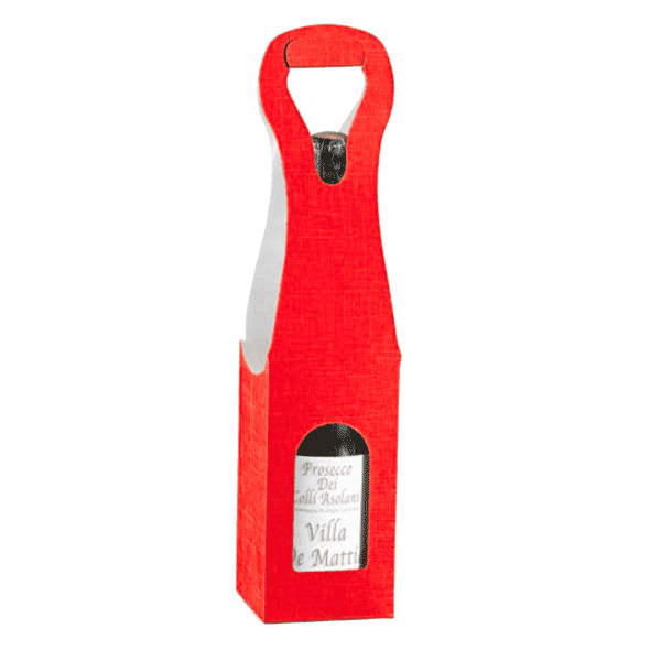 estuche para 1 botella de vino rojo