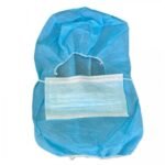 Gorro Integral con Mascarilla Desechable TNT azul